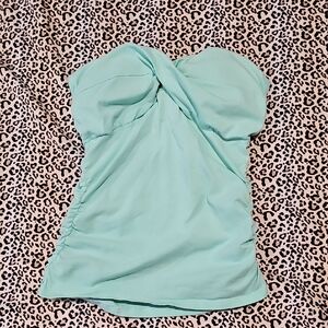 VENUS Light Green Twist Front Tube Top